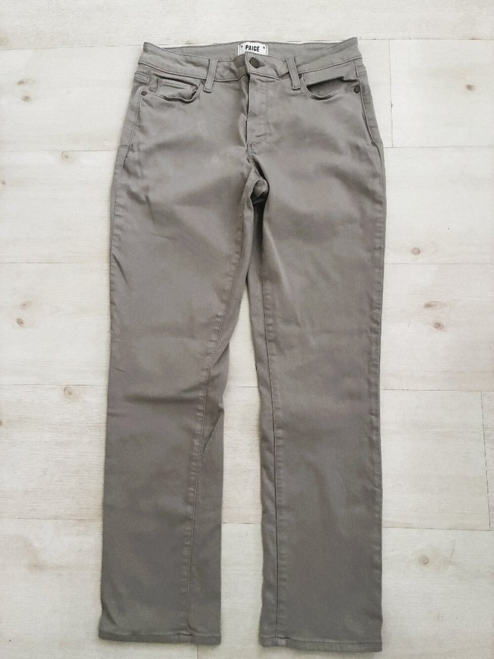 PAIGE Brigitte Slim Boyfriend Straight Leg Ankle Grey/Charcoal Size 27